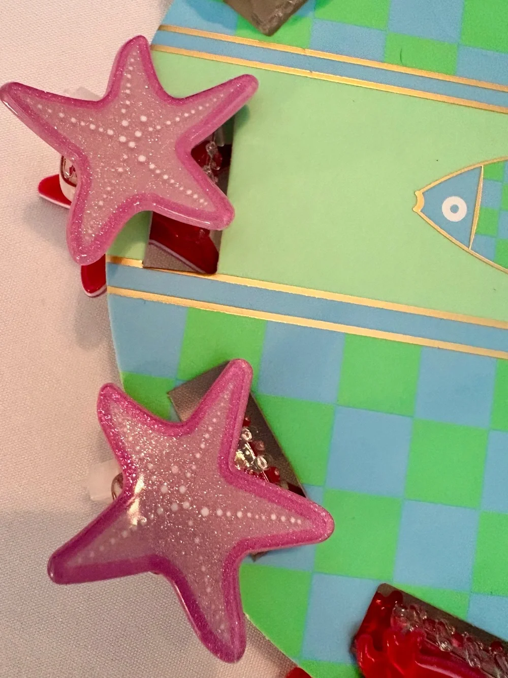 Piper K Sea Creature Hair Claw Clip Set Whale Seashells Starfish 10 Pack NEW